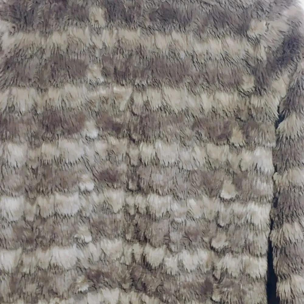 Cherokee Kids Faux Fur Jacket - Brown and Gray